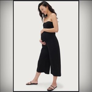 Hatch Black Strapless Maternity Jumpsuit